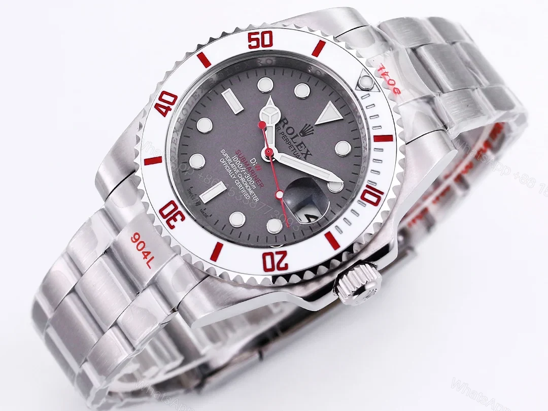 View 4 of Rolex Submariner DIW Carbon Fiber Grey Dial Red Bezel Custom Watch 40mm Ultimate Edition RG-ROLEX-SUB-DIW-CARBON-GRY-RED-40