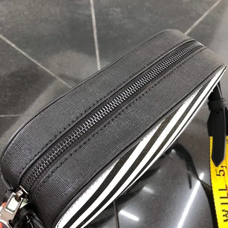 View 4 of Bold Stripes Crossbody Bag: Everyday Luxury, Diagonal Stripe, Black-White