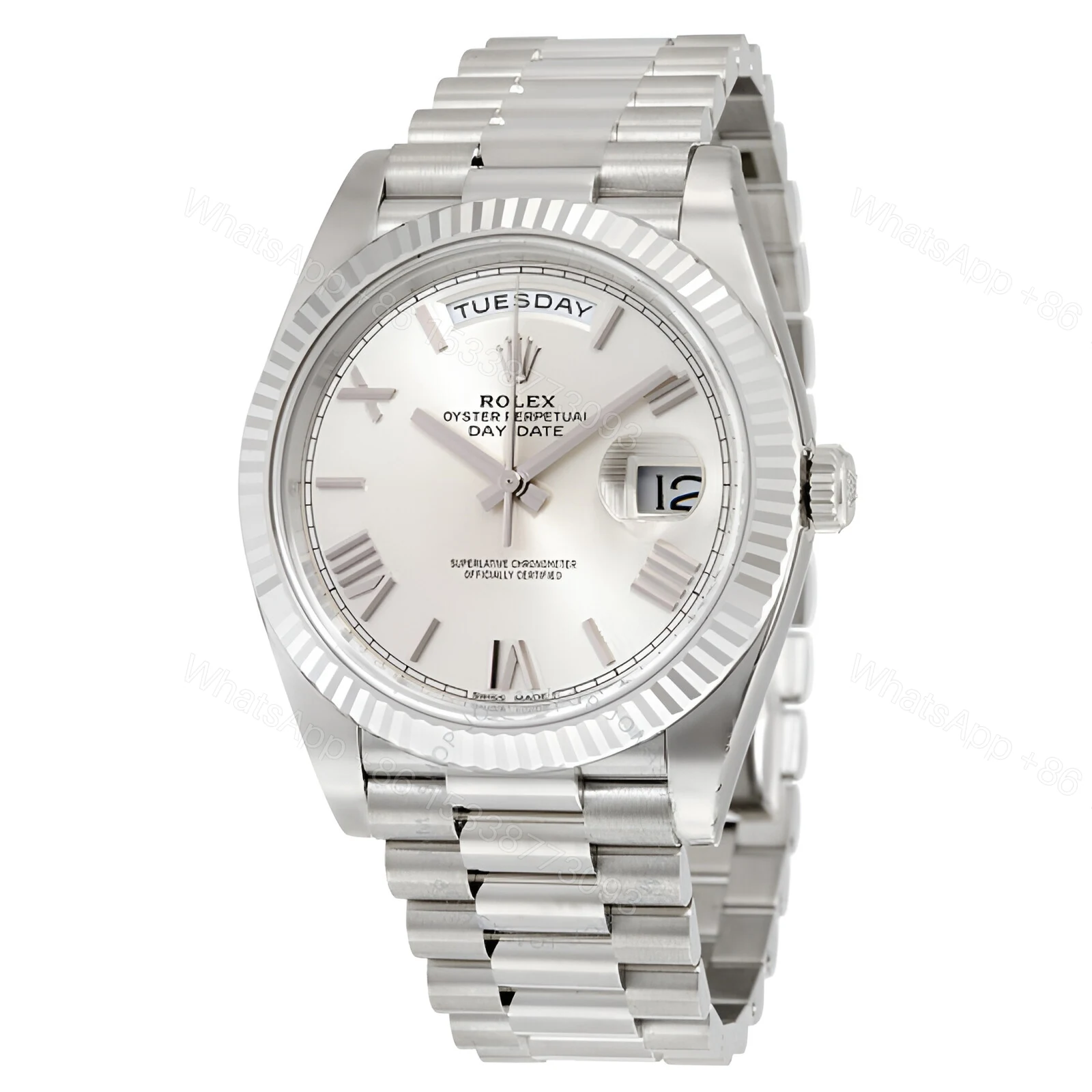 View 2 of Rolex Day-Date II 218239 Grey Roman Dial Replica