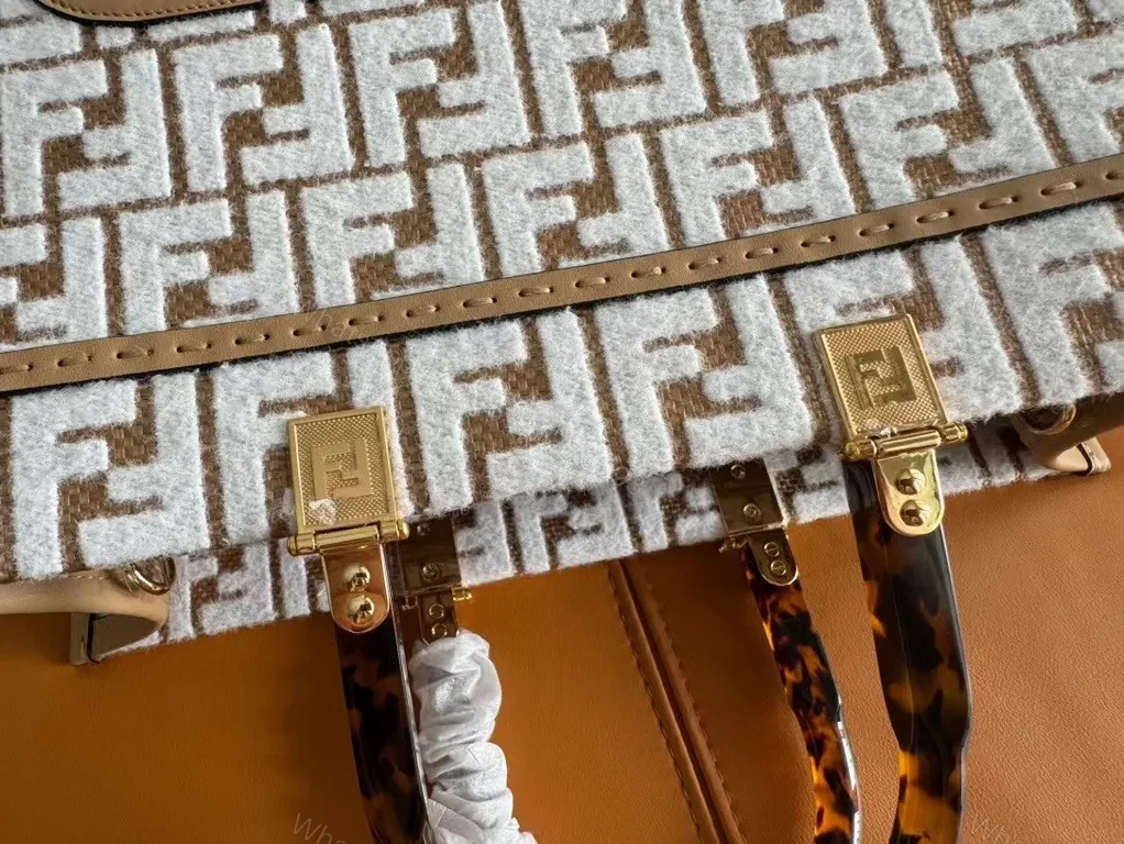 View 5 of Iconic Beige Monogram Tote - Designer-Inspired Everyday Luxury Bag