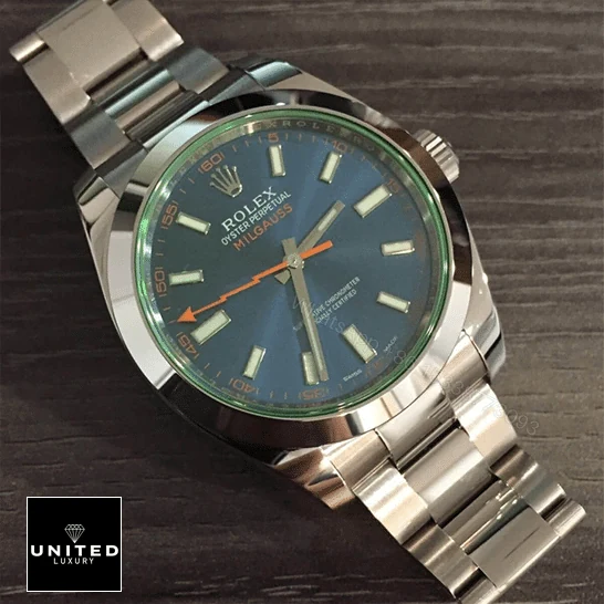 View 15 of Rolex Milgauss 116400GV-0002 Blue Dial Replica