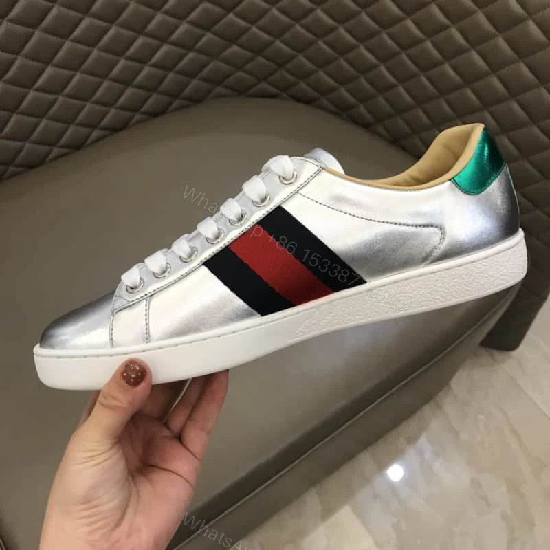 View 8 of GUCCI METALLIC ACE EMBROIDERED SNEAKER – GC29