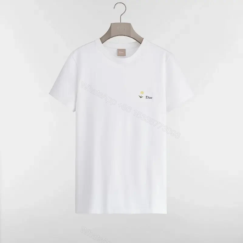 Minimalist Luxe Tee: White Cotton, Delicate Embroidery, Everyday Chic — view 1