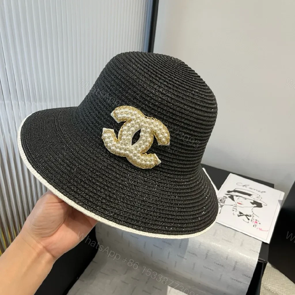 View 5 of Black Pearl-Embellished Bucket Hat with Luxe Logo