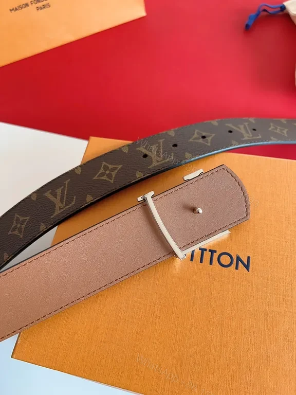 View 8 of Chic LV Monogram Belt â€“ Gold Buckle, Signature Style