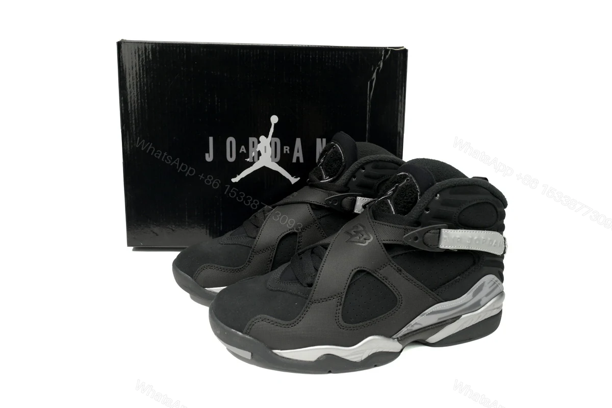 View 2 of Air Jordan x OVO Nike AJ VIII 8 Black Ash FD1334-001