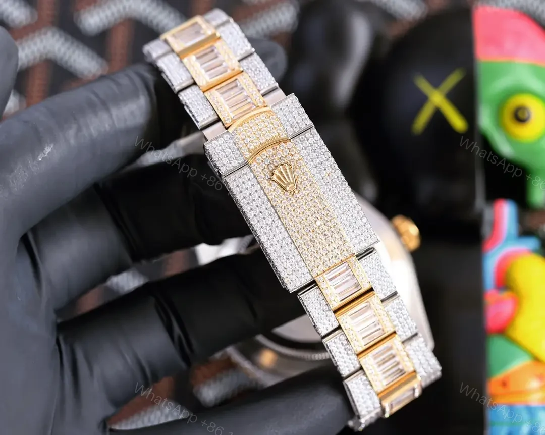 View 8 of Best Rolex Sky Dweller Diamond replica 42MM Two-Tone Oyster Bracelet Edition RG-SKYDWELLER-DIAMOND-TT-OYSTER-42