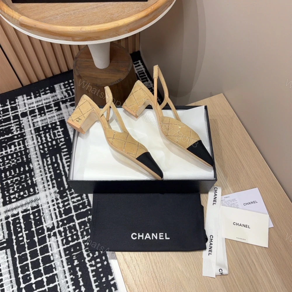 View 7 of 高仿Chanel*25C系列G31320小羊皮休閒單鞋黃色6.5CM免檢版