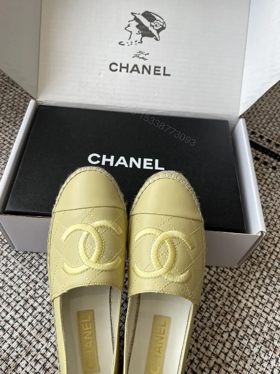 View 5 of Soft-Glow Quilted Slip-Ons: Lemon Leather, Chanel-Inspired, Comfort-First Shoes