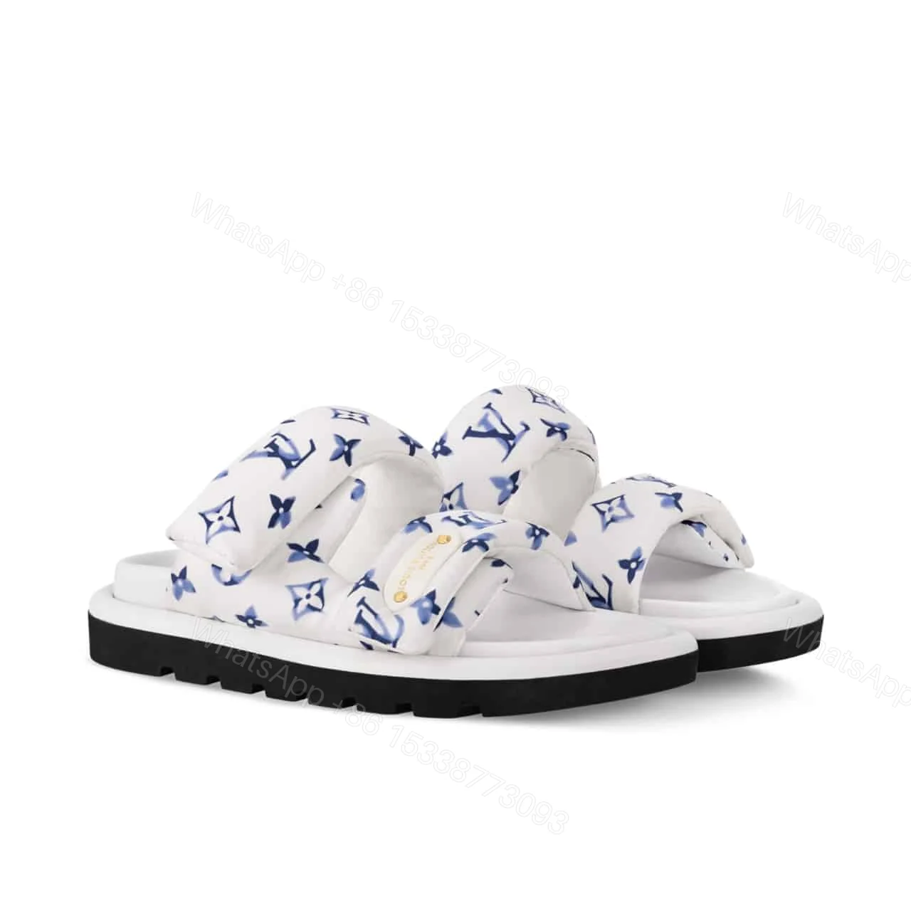 LOUIS VUITTON POOL PILLOW COMFORT MULE BLUE 1AHMKL — view 1