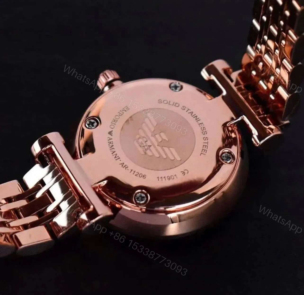 View 2 of Emporio Armani New Rose Gold Diamond Dial