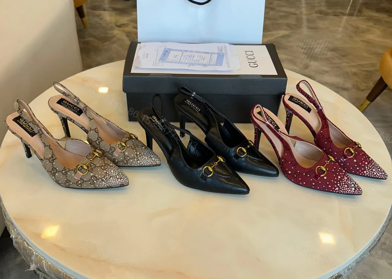 View 24 of FIRST COPY GUCCI LEATHER HEELS