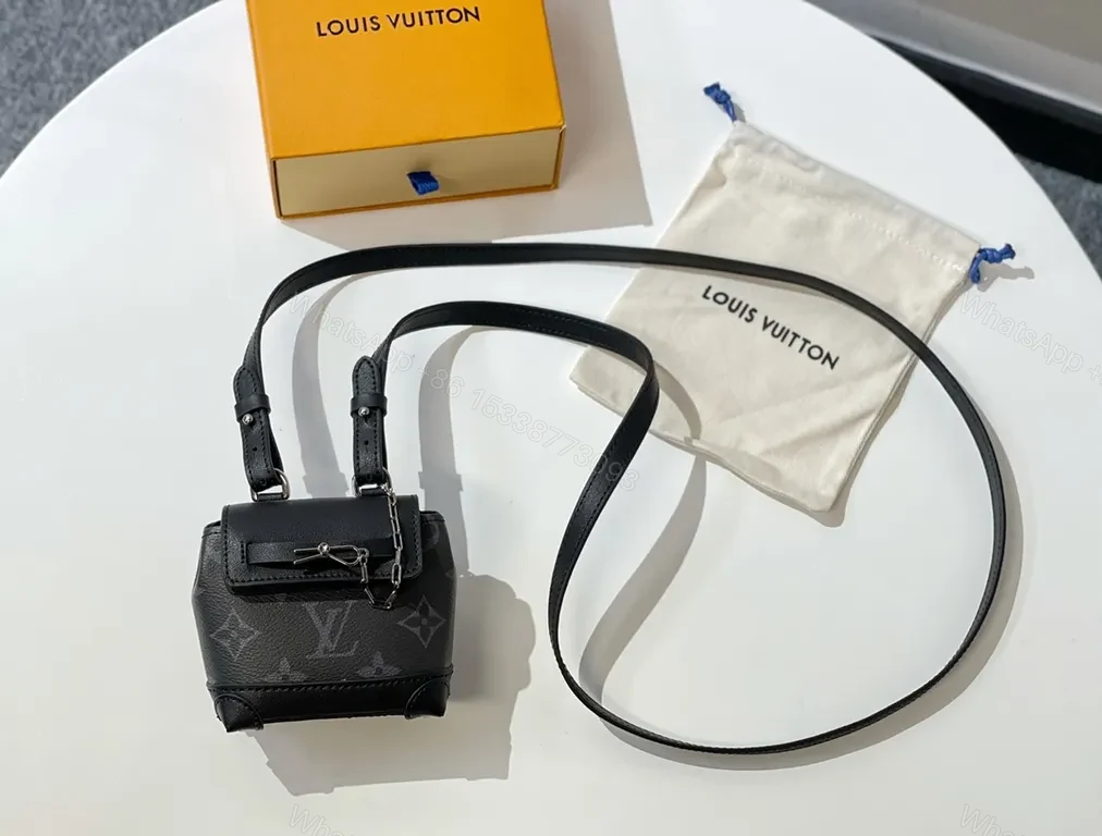 View 2 of Monogram Mini Bag: Compact Luxury Crossbody Bag with Chain