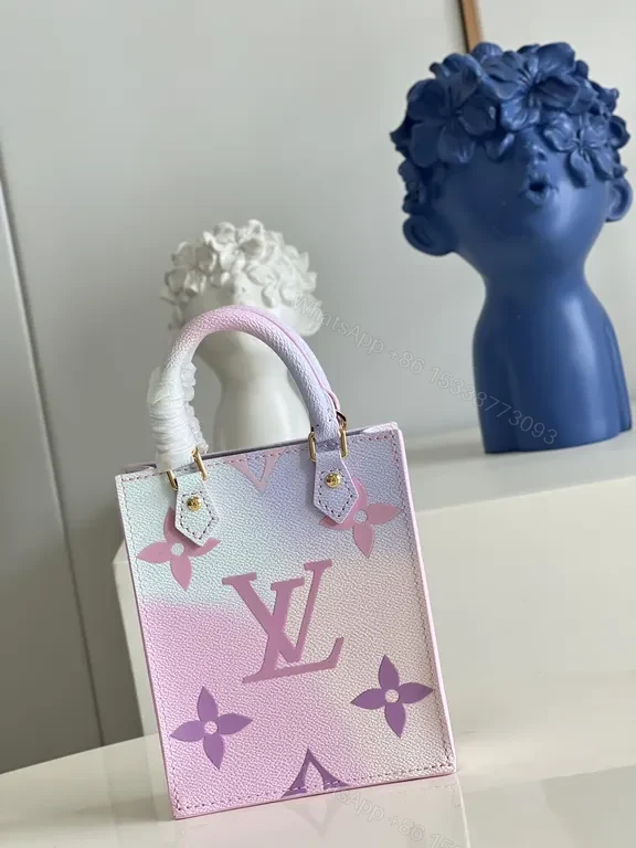 View 9 of Pastel Gradient Mini Handbag: Luxe LV-Style, Compact Chic