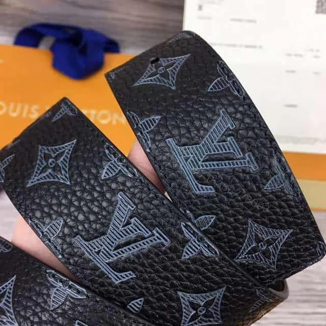 View 9 of LOUIS VUITTON INITIALES 40MM REVERSIBLE MONOGRAM CANVAS BELT – B111