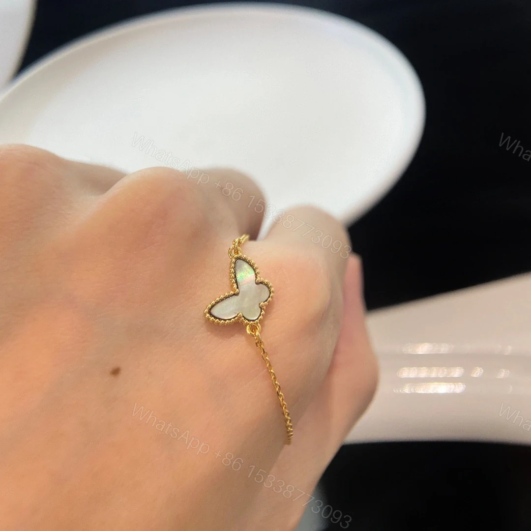View 8 of 高仿首飾VanCleef&Arpels*RP9VB00蝴蝶貝母玫瑰金手鏈