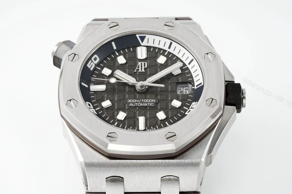 View 3 of Royal Oak Offshore Diver 15720 SS APSF 1:1 Best Edition Gray Dial on Gray Rubber Strap Super Clone
