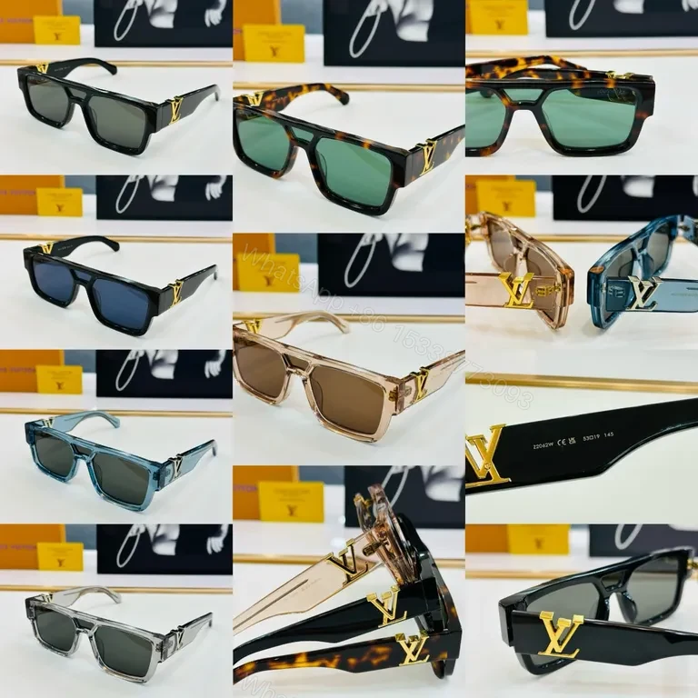 View 6 of Bold Boss Sunglasses - LV Hardware, Polarized UV 100% â€“ Acetate Frame