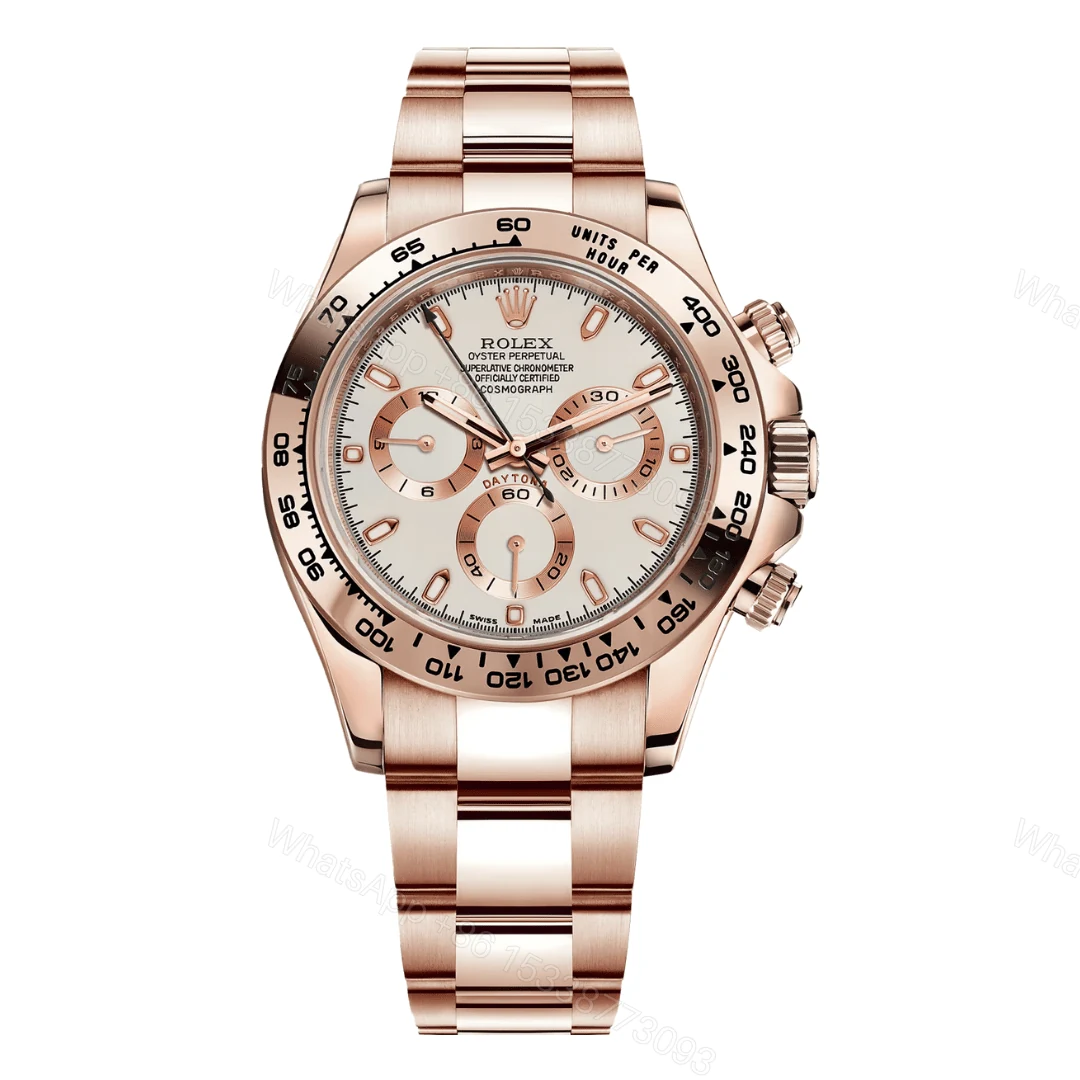 Rolex Daytona Rose Gold White Dial Replica — view 1