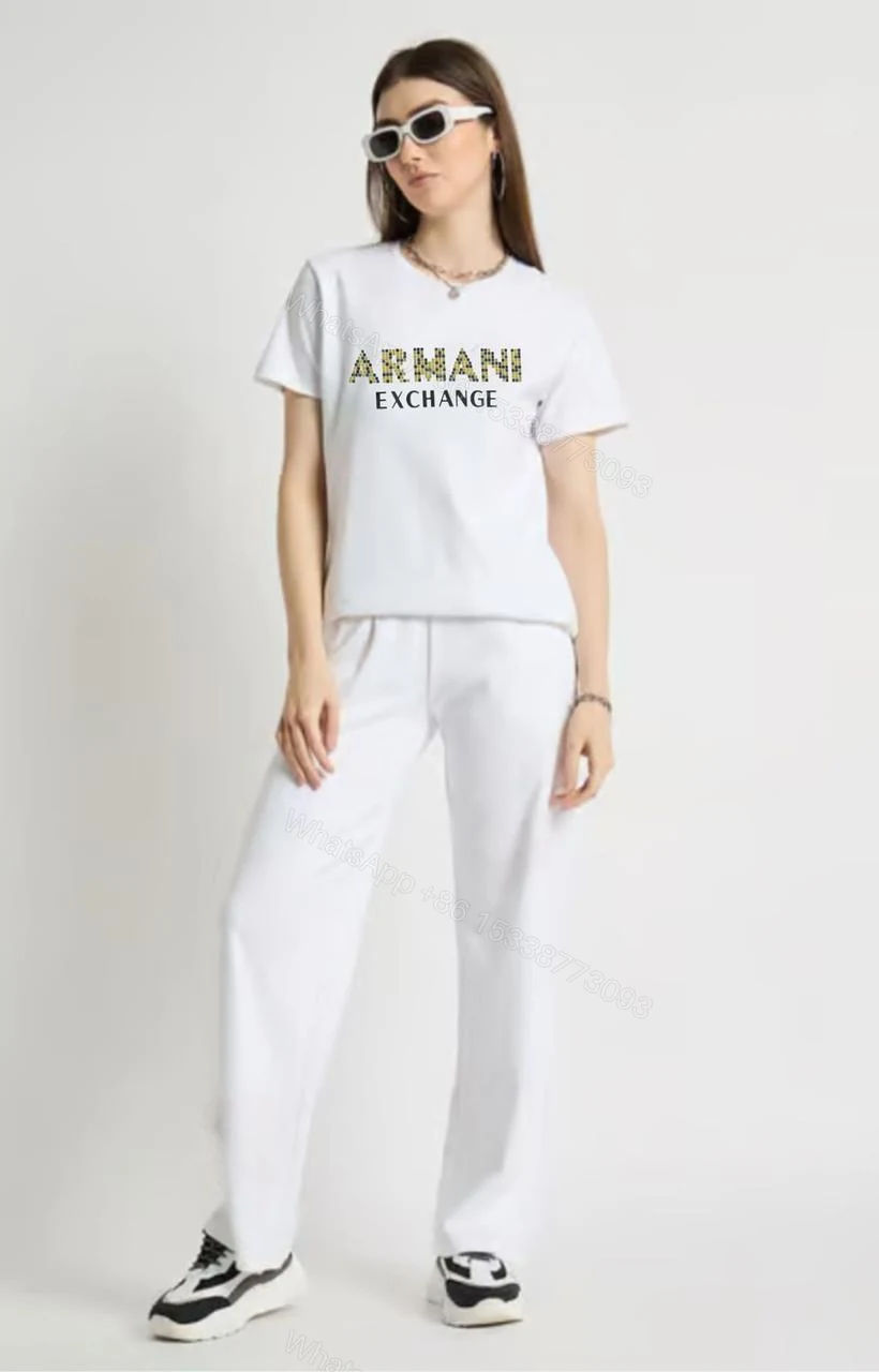 View 9 of ARMANI T-SHIRT WITH TRACK PANT PREMIUM CORD SETS FOR LADIES