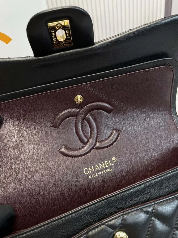 View 2 of Quilted Black Leather Shoulder Bag: Timeless Luxe, CC Hardware