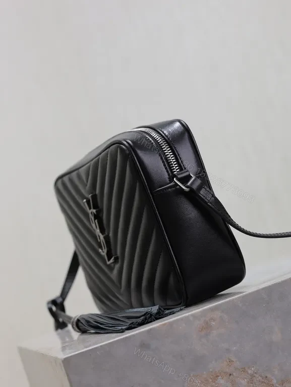 View 4 of Chic Black Quilted Crossbody Bag â€“ Vegan Leather, YSL-Inspired, Compact Luxe