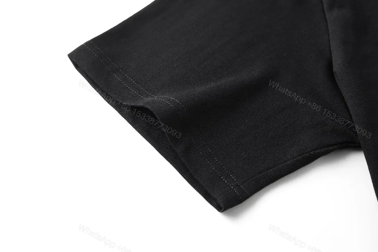 View 3 of Black Cotton T-Shirt with Green Clover Embroidery Dior Logo