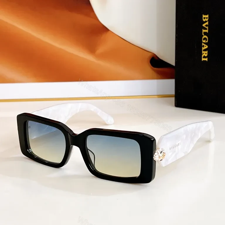 View 6 of Bold Rectangle Sunglasses: Luxury Bulgari-Accented, Polarized