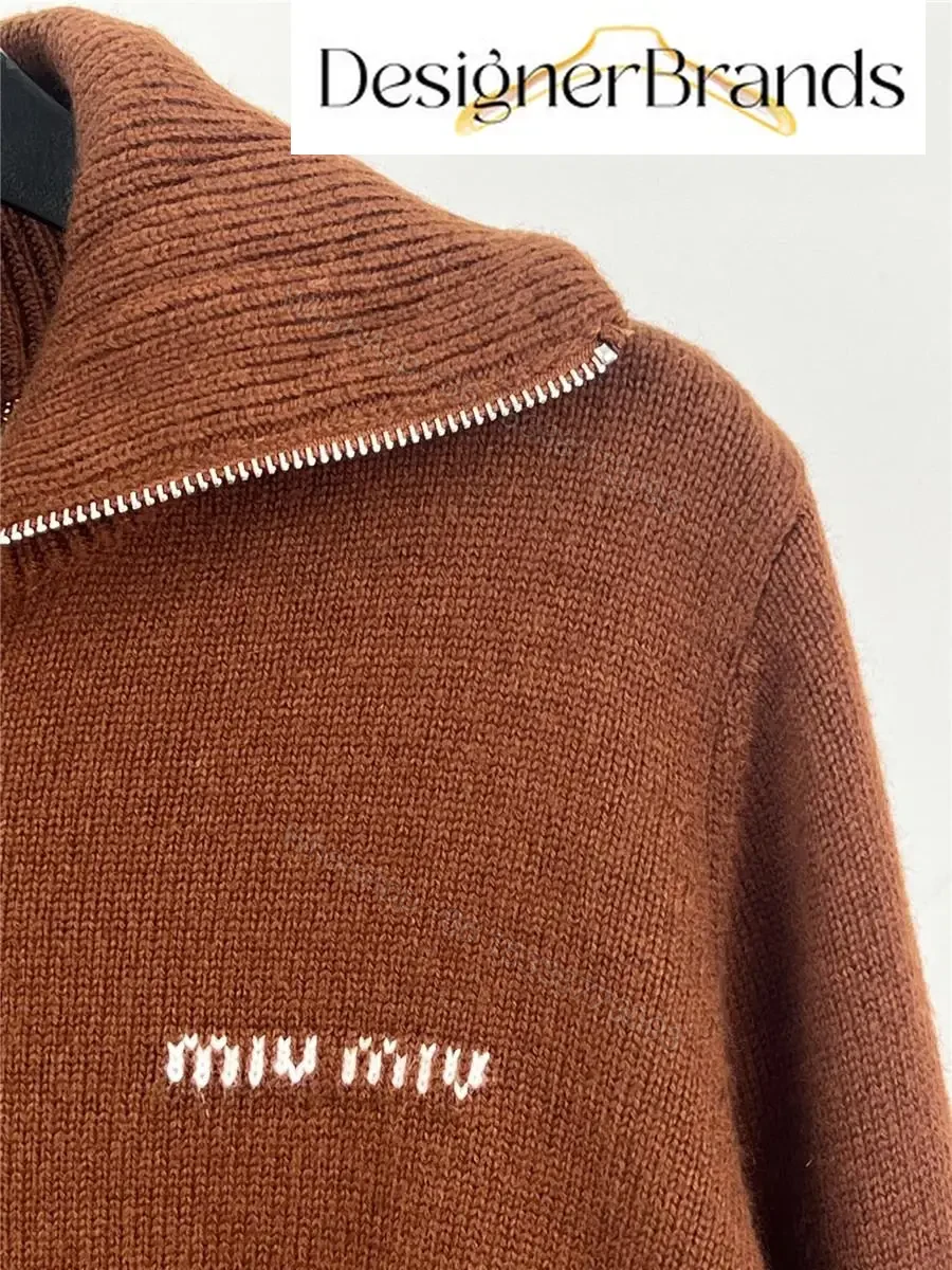 View 2 of Cozy Brown Quarter-Zip Knit: Premium Comfort Top