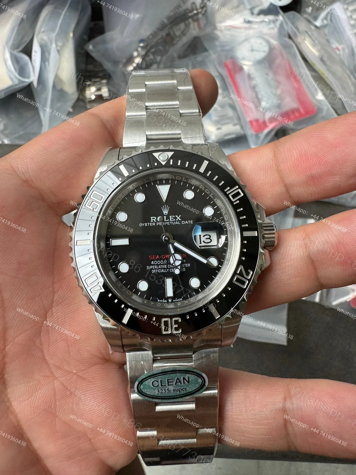 View 4 of Rolex Sea-Dweller M126600-0002 1:1 Replica Black Dial 43MM 3235 Movement Super Clone Watch