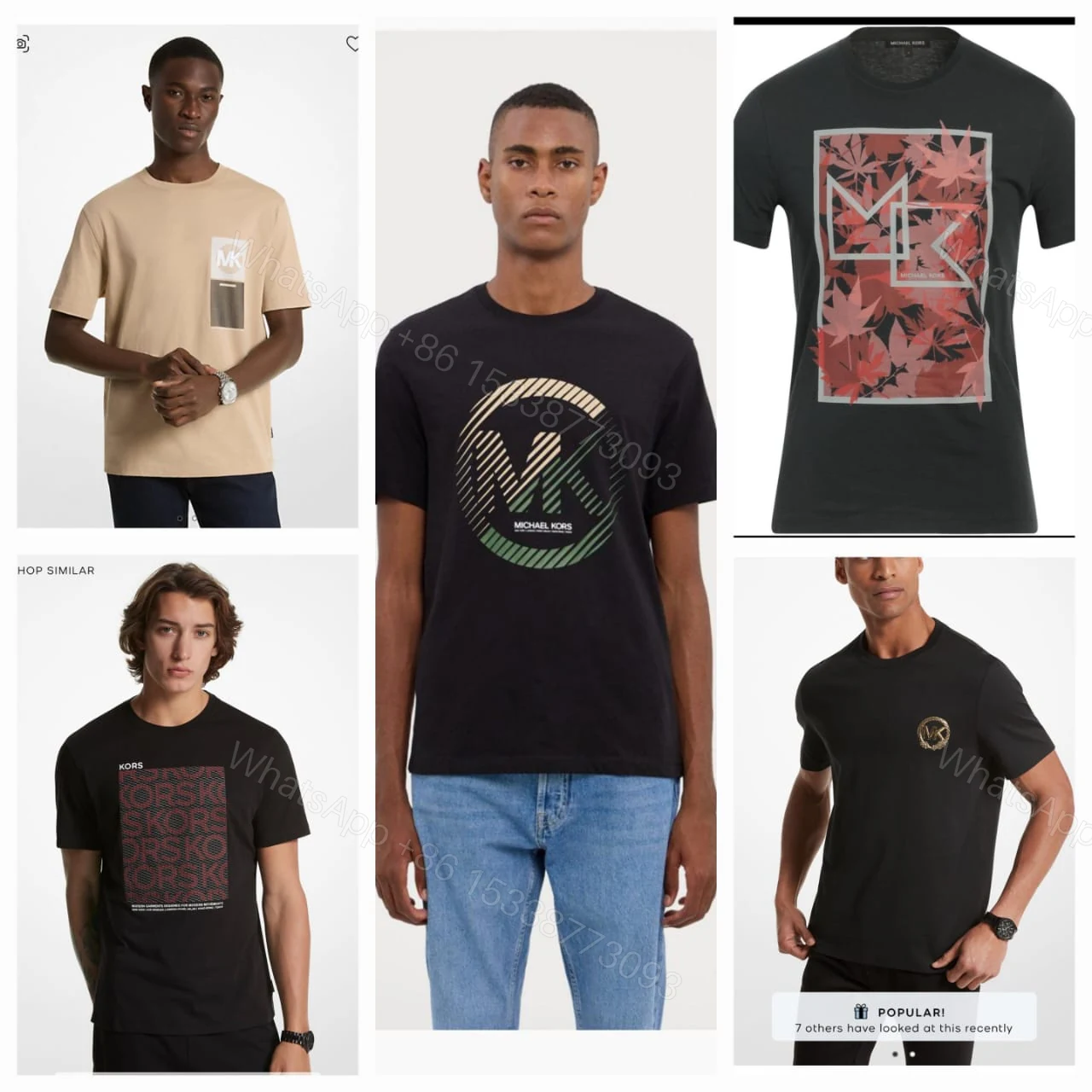 View 4 of FIRST COPY MICHAEL KORS IMPORTED ROUND NECK RUNNING SUMMER T-SHIRT