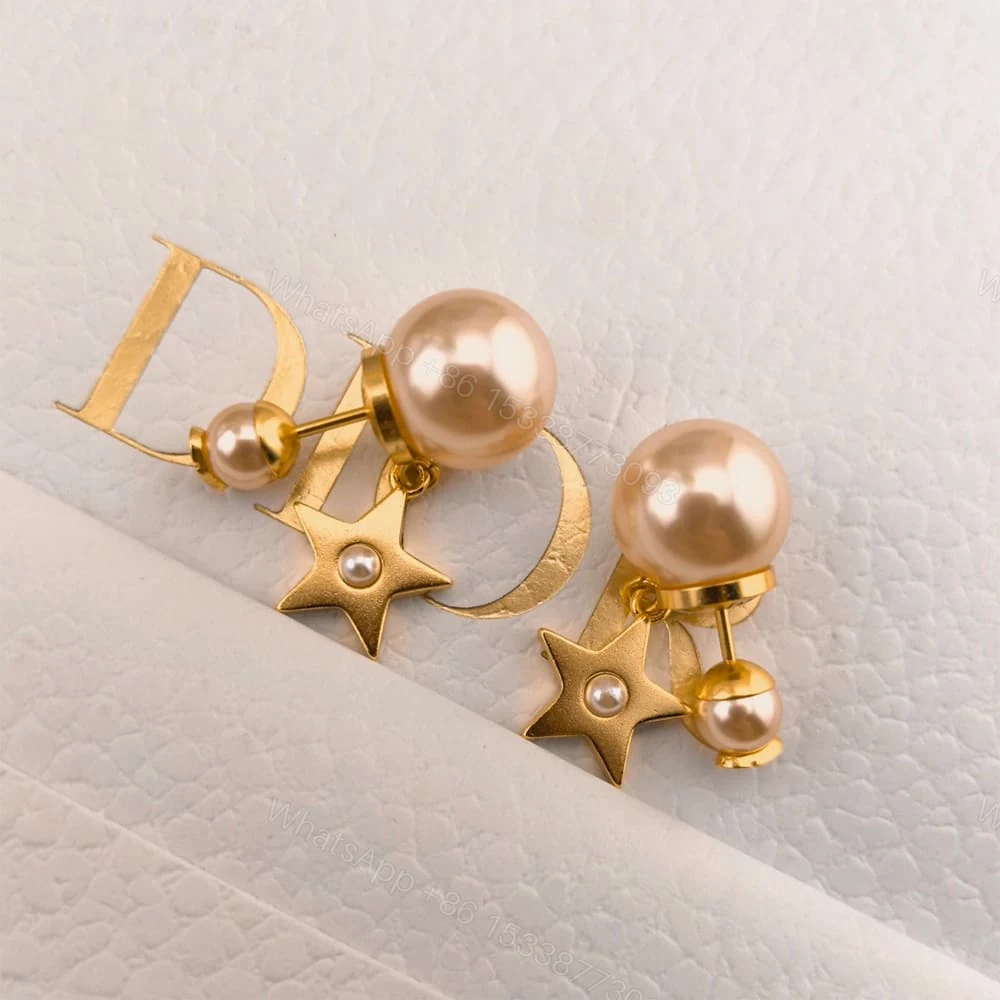 View 5 of Dior Metal Earrings Women’s Pink