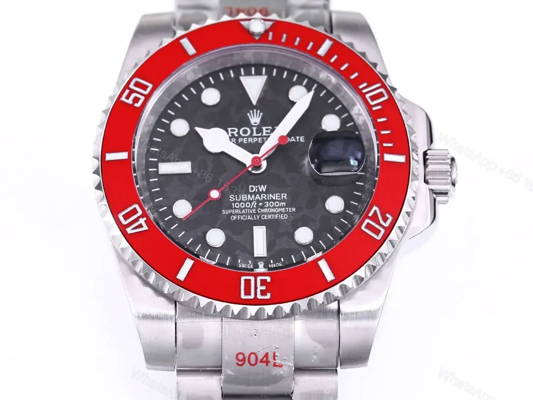 View 4 of MKS Factory Clean Factory – **Rolex DIW Submariner Parakeet** – Red/Black, Custom