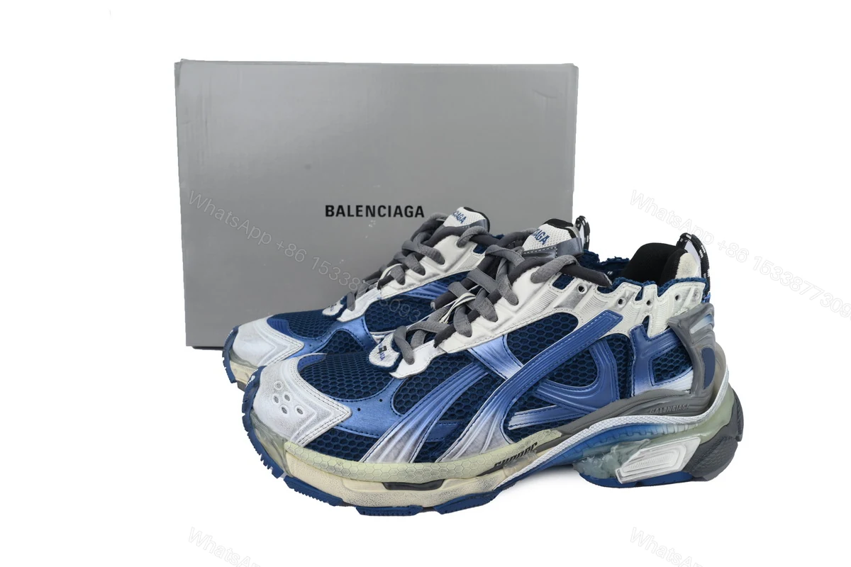 View 5 of Balenciaga Runner Sneaker 'Gradient - Beige Navy'772774 WRUNG 2410