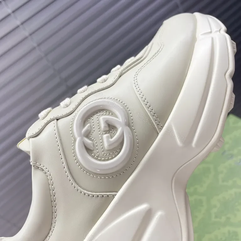 View 4 of Off-White Leather Platform Sneaker â€” Minimalist, All-Day Comfort