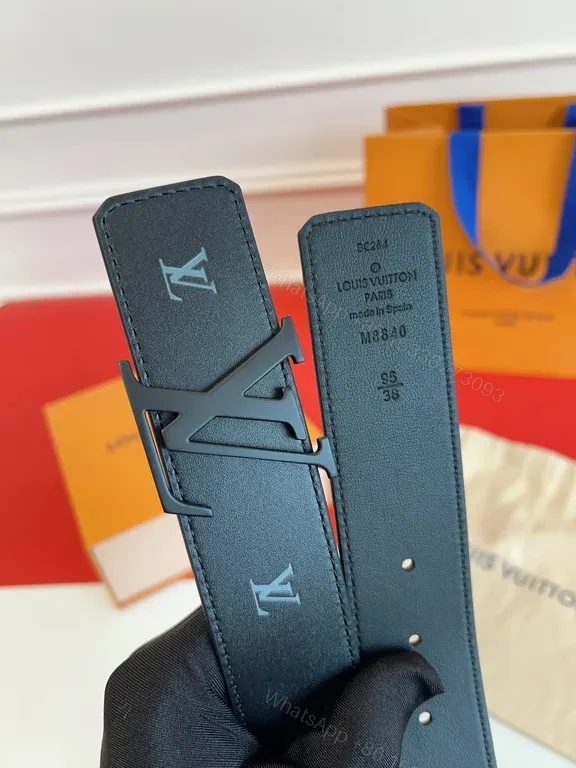 View 5 of Bold LV Signature Belt: Premium Full-Grain Leather, Monogram Accent
