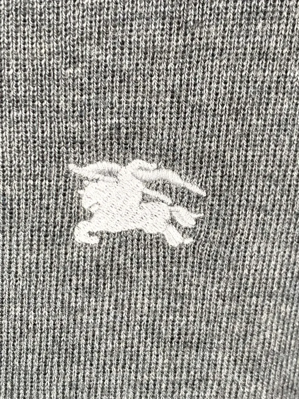 View 3 of Grey cotton polo knit polo shirt for everyday luxury