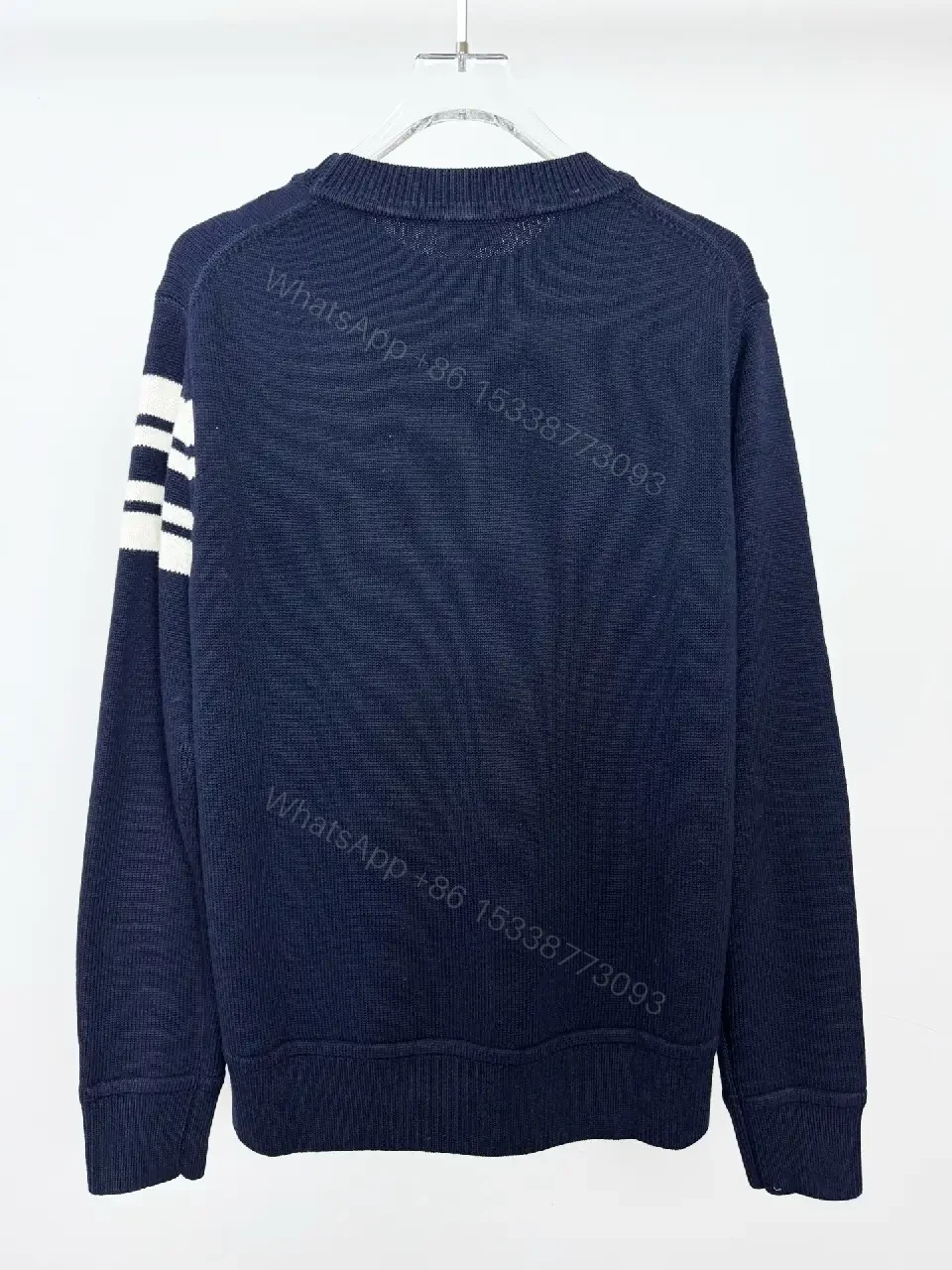 View 7 of Dark Navy Knit Pullover: Designer-Inspired Comfort & Style