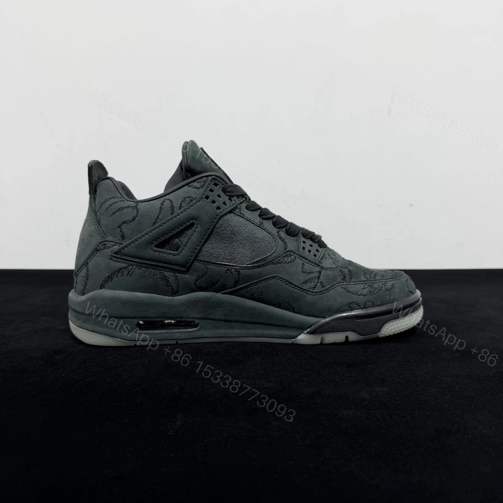 View 2 of Air Jordan 4 KAWS Black Rep