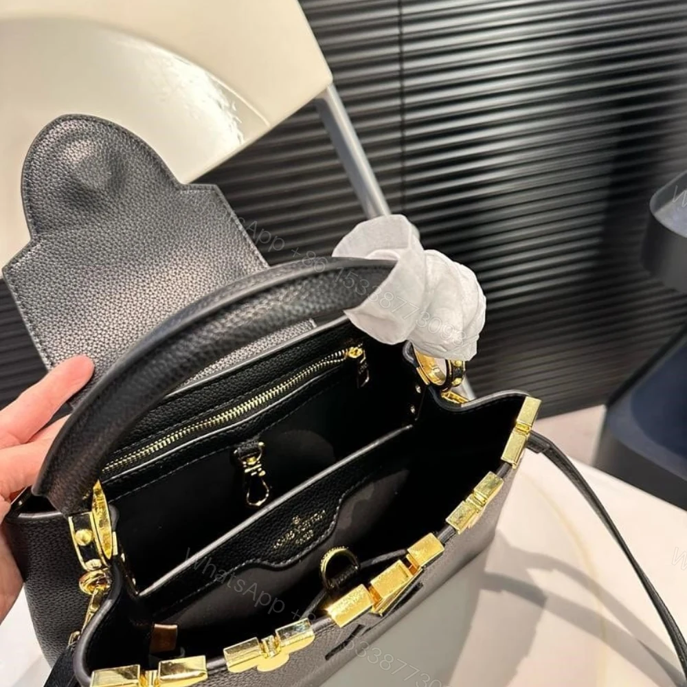 View 7 of Louis Vuitton Capucines MM Bag Black 27Cm M54663