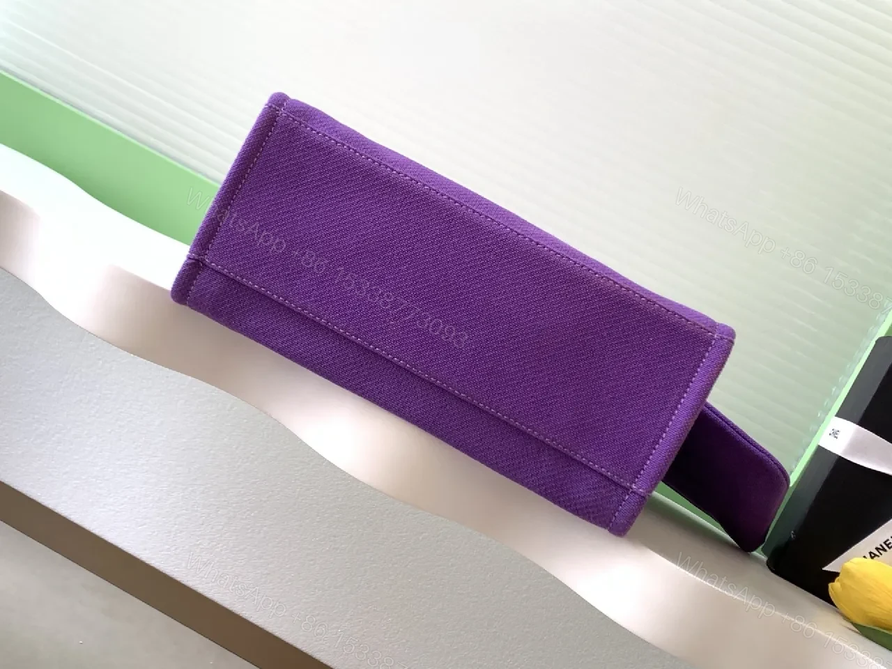 View 8 of Purple Canvas Tote: Luxe-Chic Everyday Carry Bag