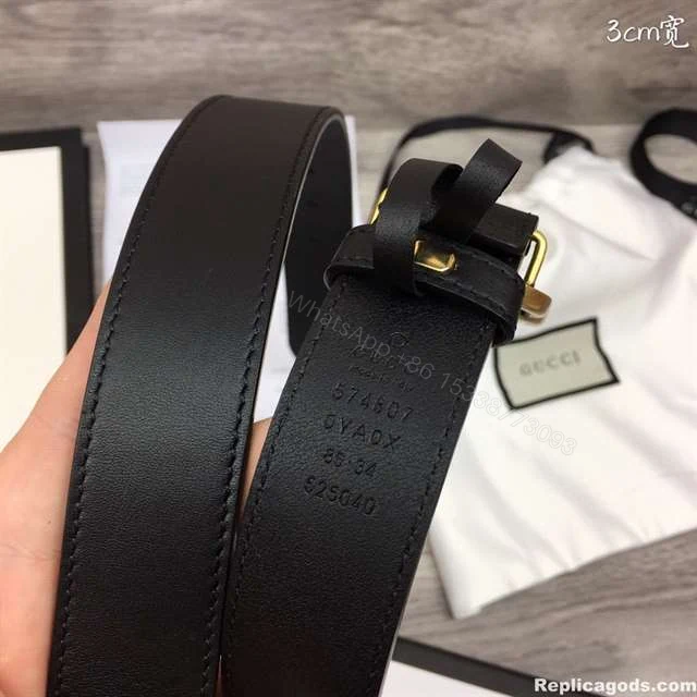 View 4 of GUCCI BLACK GG MARMONT BELT 30MM – B30