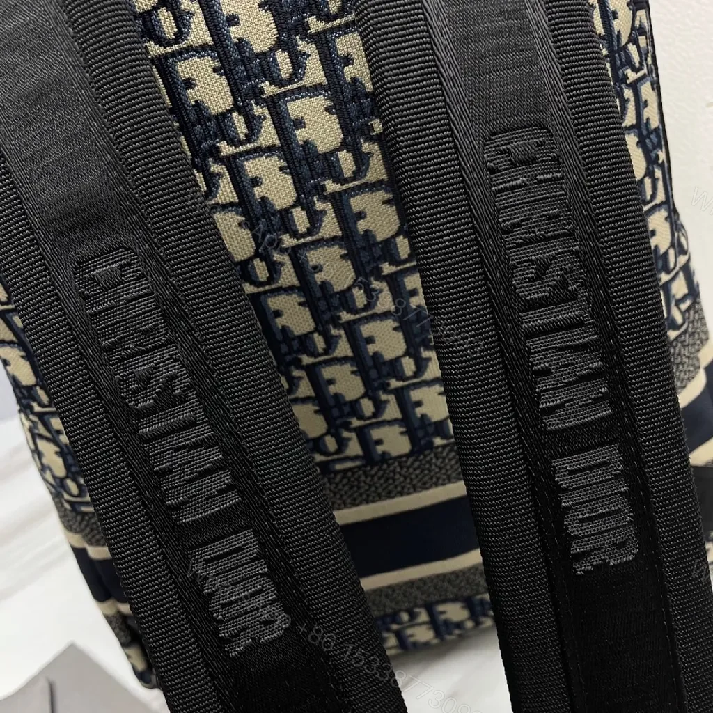 View 4 of Bold Monogram Backpack: Designer-Inspired, Water-Resistant Leatherette