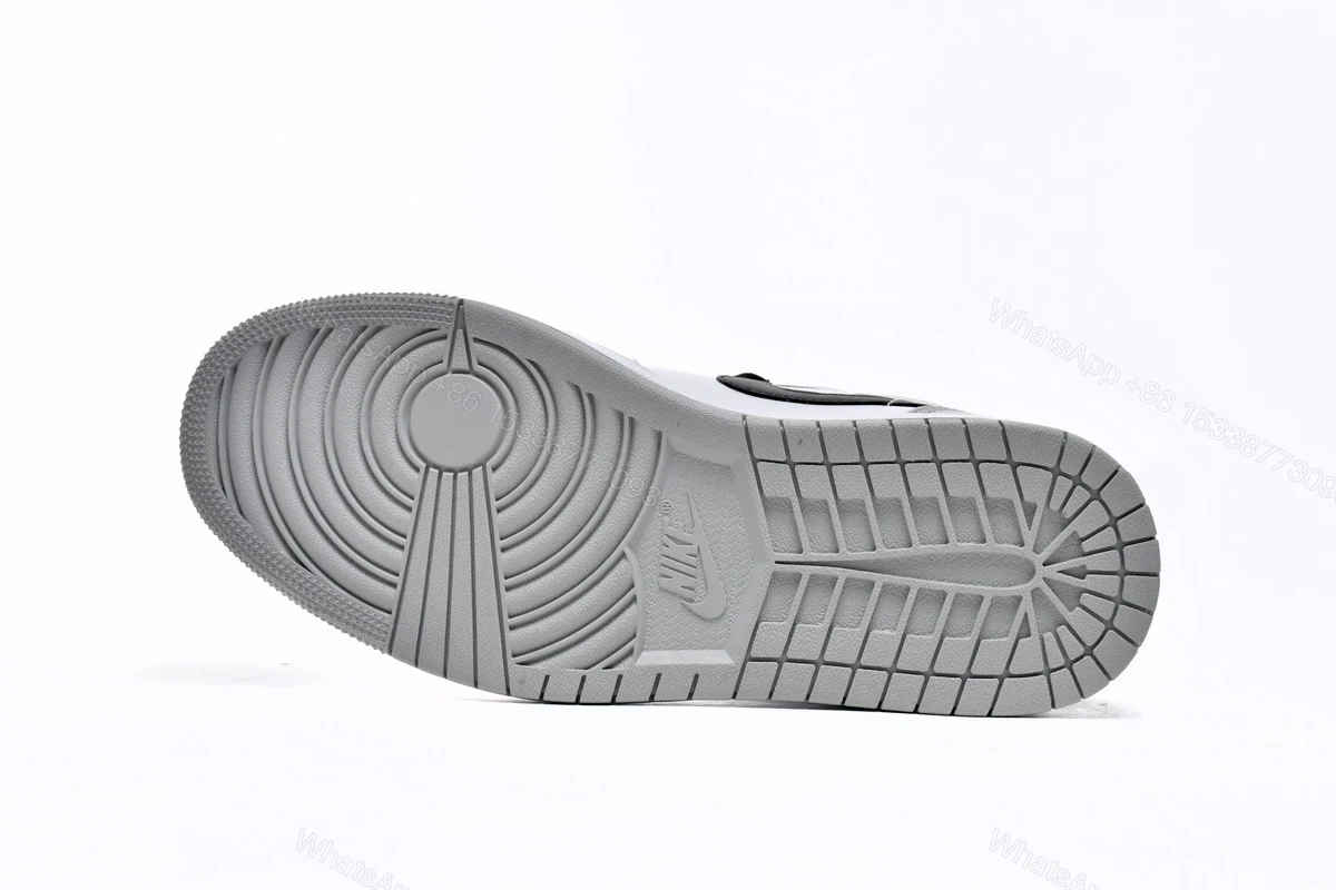 View 4 of Fake Jordan 1 Mid Light Smoke Grey 554724-092