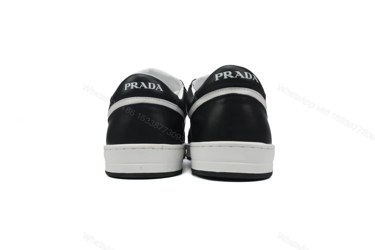 View 3 of Prada Downtown Low Sneakers Black and White