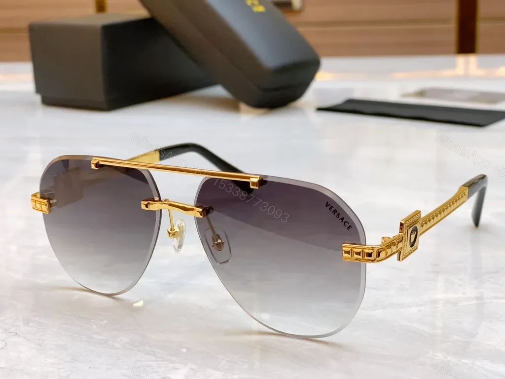 View 2 of Gradient-Glide Sunglasses: Luxe Gradient Lens, Versace-Style Glasses
