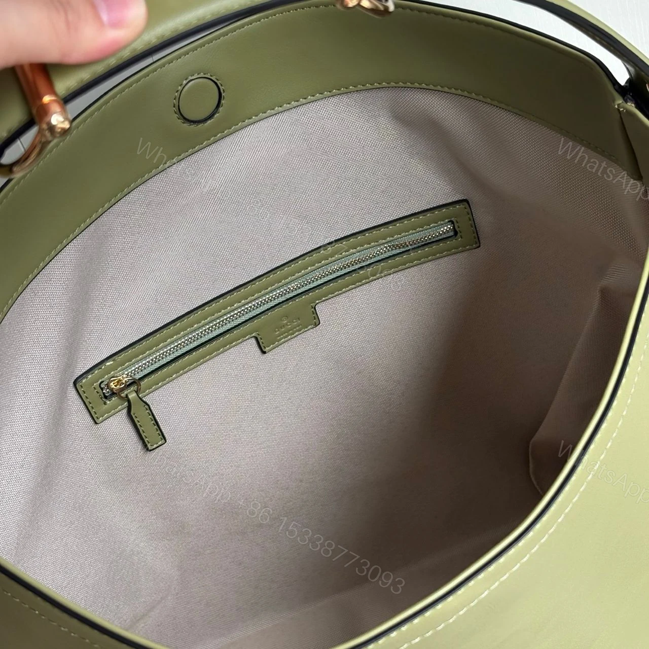 View 8 of Gucci Beatrix Large Tote Bag Sage Green 40Cm ‎