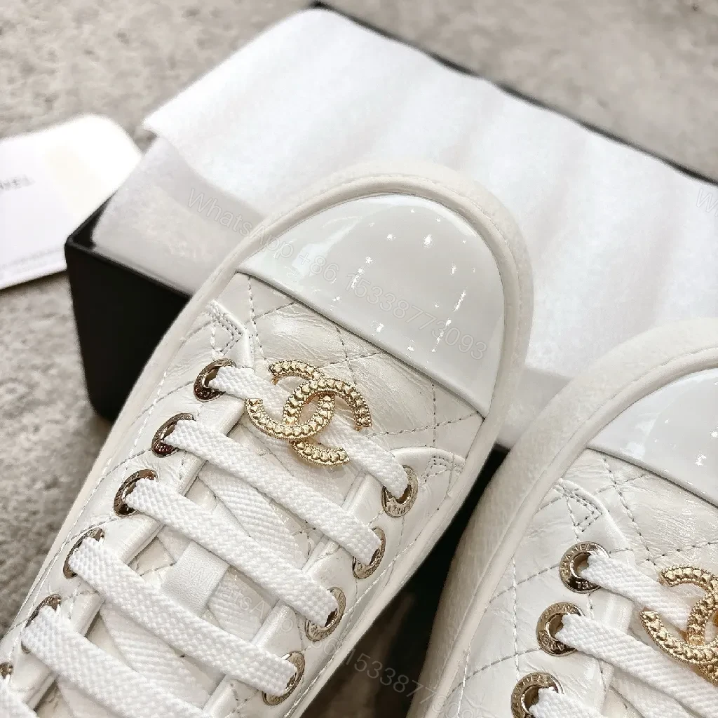 View 6 of White Quilted Leather Sneakers, Luxury Everyday Style, Cushioned Comfort