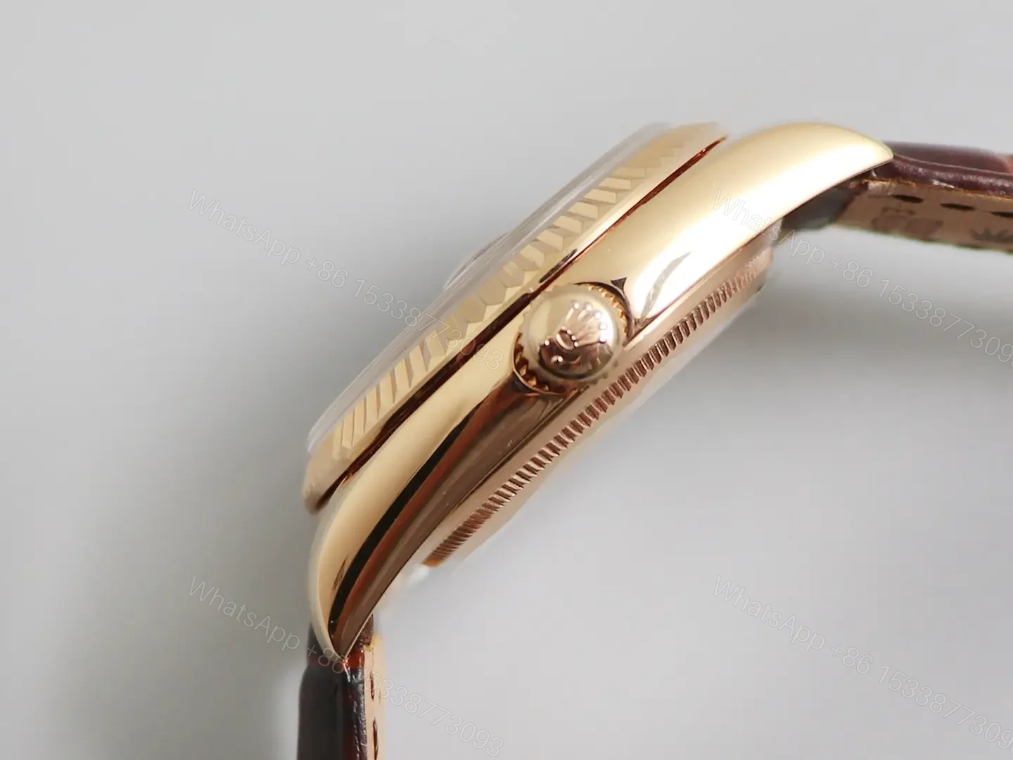 View 5 of Rolex Day-Date 36 Everose Strap Chocolate Brown Dial 118135-0020