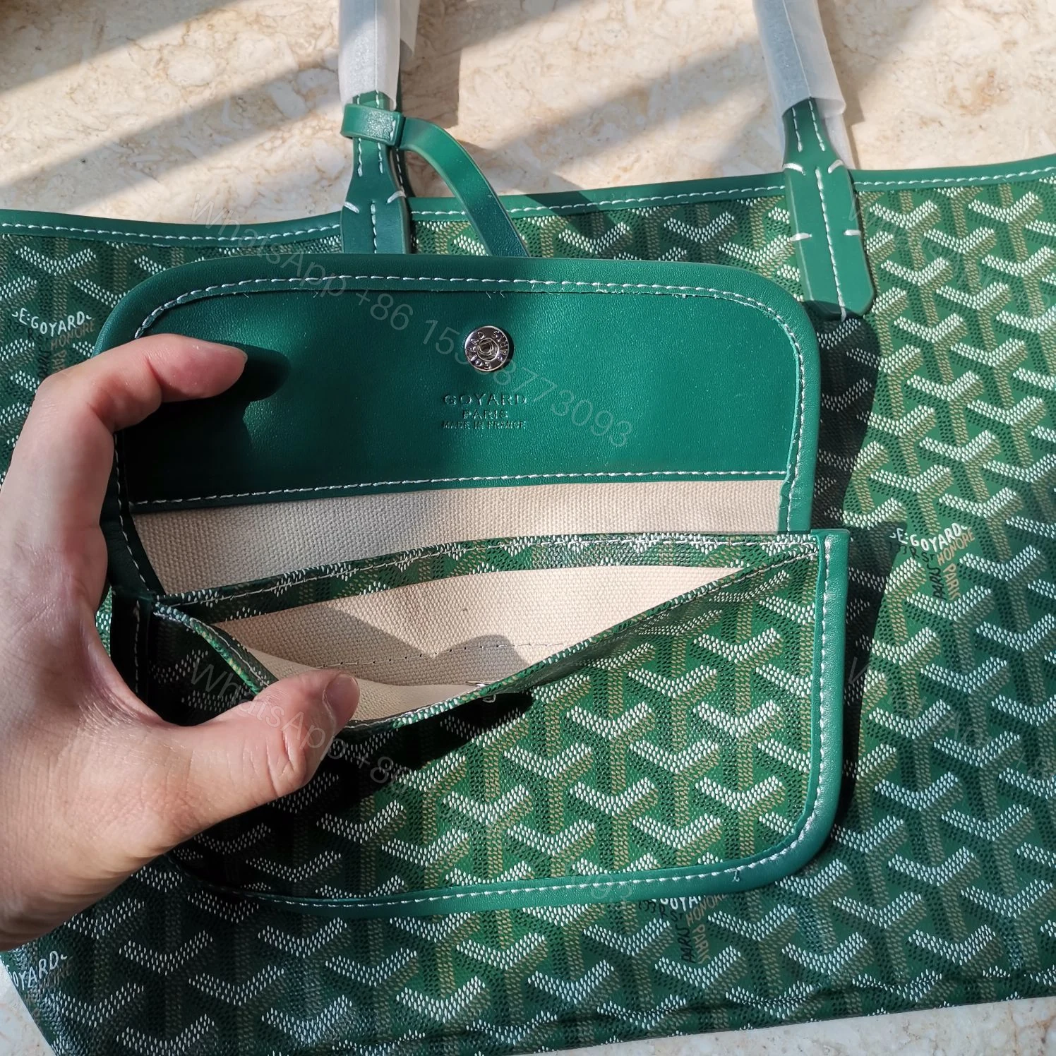 View 6 of GOYARD ANJOU PM BAG GREEN 45CM ANJOUSPMLCG09TY09P